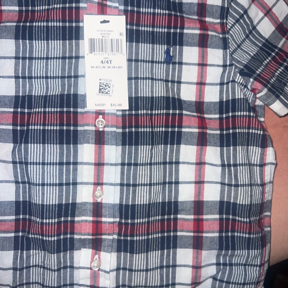 Plaid Shirt - Blue and Red